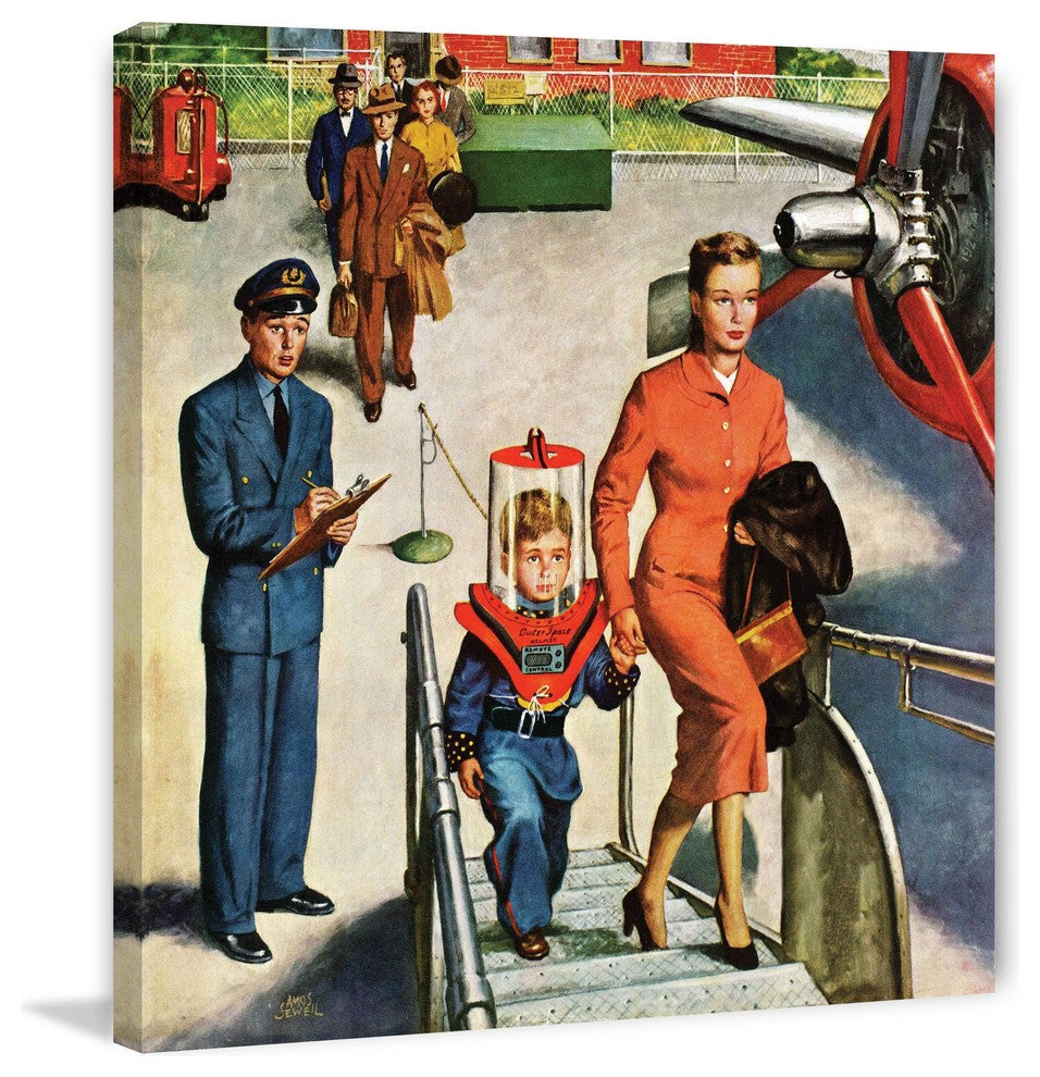 "Space Traveller" Painting Print on Canvas by Amos Sewell