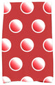 Dip Dye Dots Holiday Geometric Print Kitchen Towel, Red