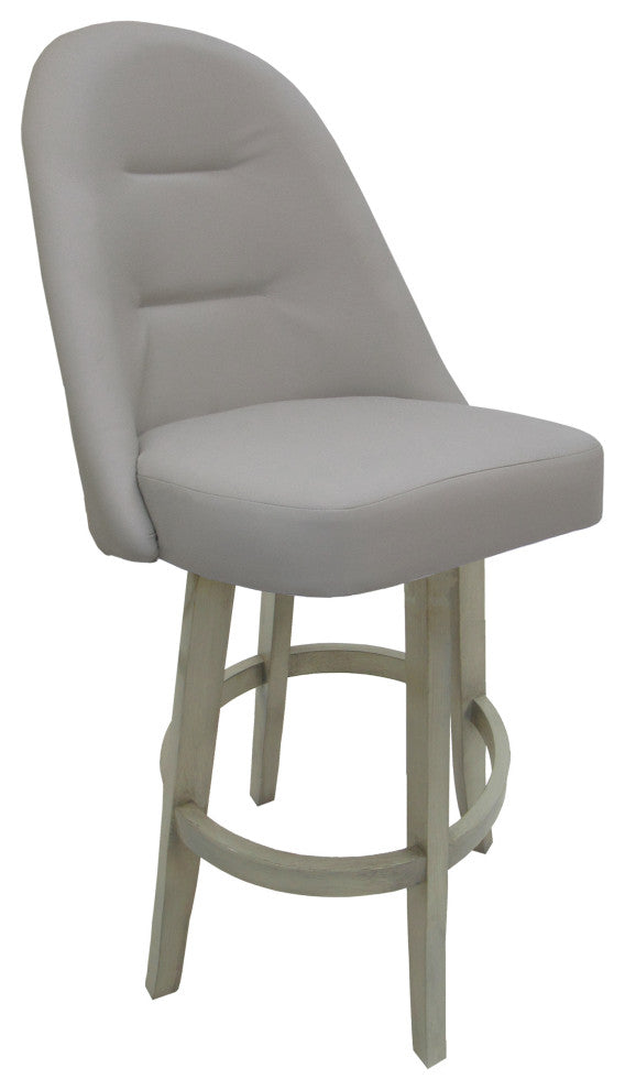 Swivel Counter 26" 30" Extra Tall 34" Wood Bar Stool M-235 Vivian Base, Beige