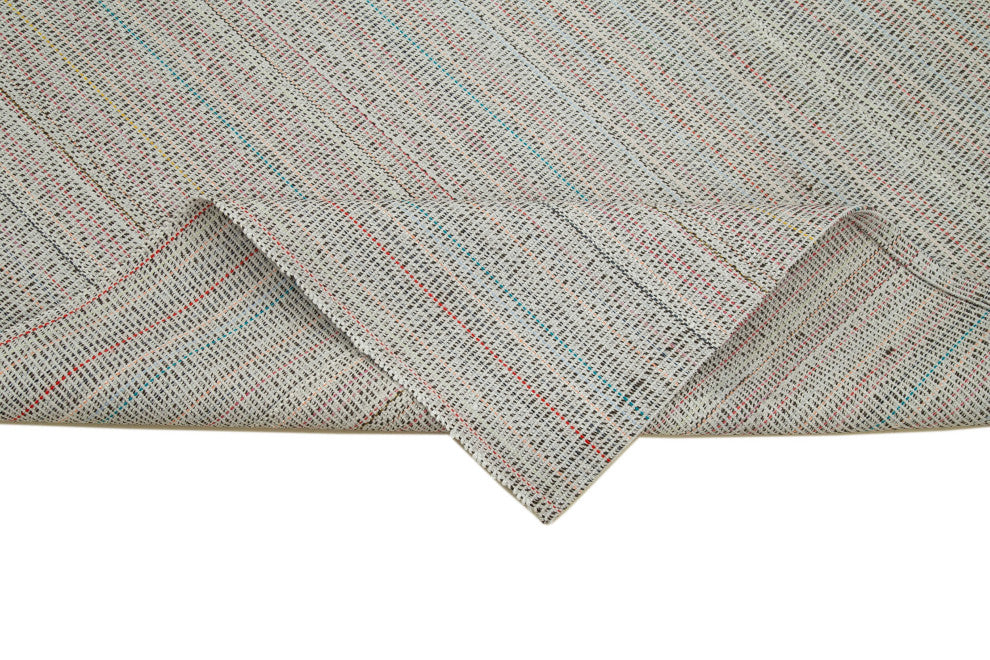 Rug N Carpet - Handmade Turkish 6' 9'' x 10' 0'' Modern Design Wool Kilim Rug