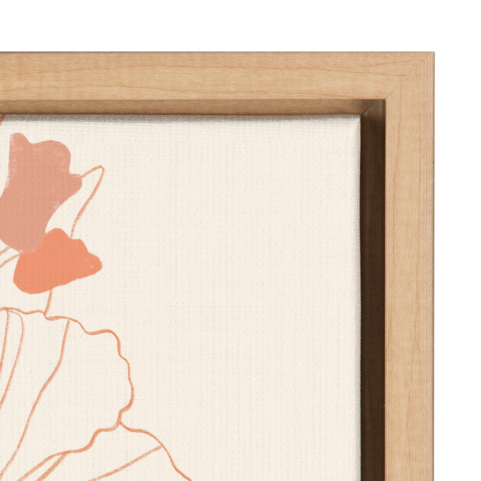 Sylvie Hilo Framed Canvas by Kasey Free, Natural 18x24