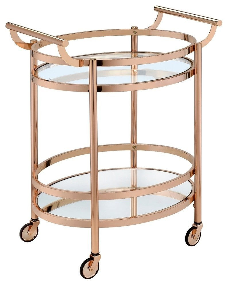 Acme Lakelyn Serving Cart, Rose Gold