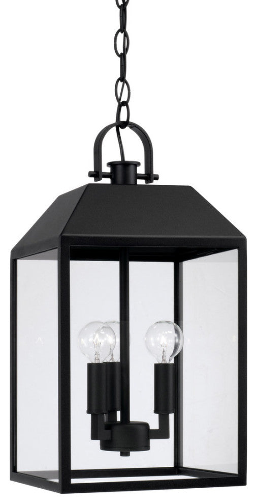 Capital Lighting 953434 Nelson 3 Light 10"W Outdoor Mini Pendant - Black