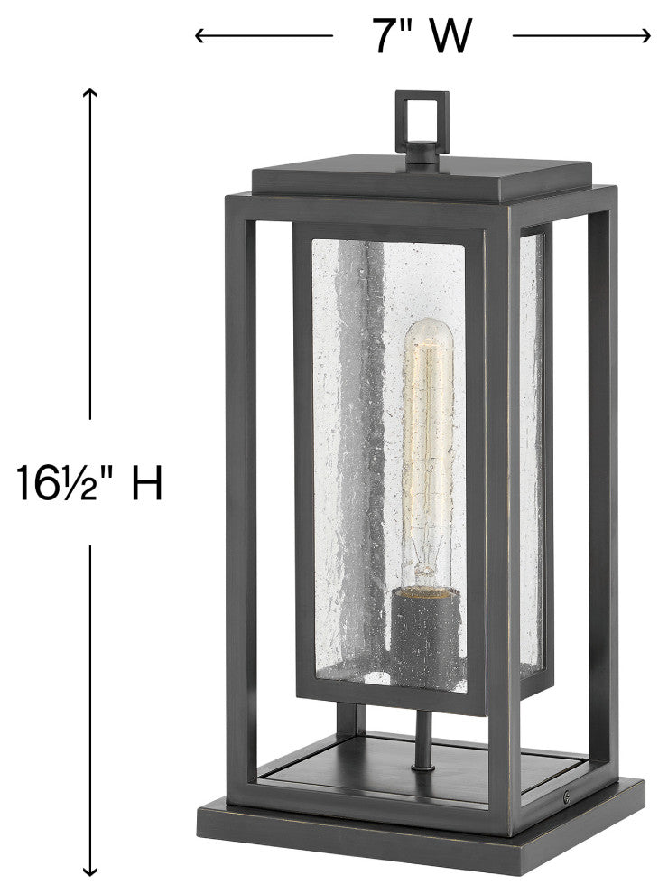 Hinkley Republic Medium Pier Mount Lantern, Oil Rubbed Bronze