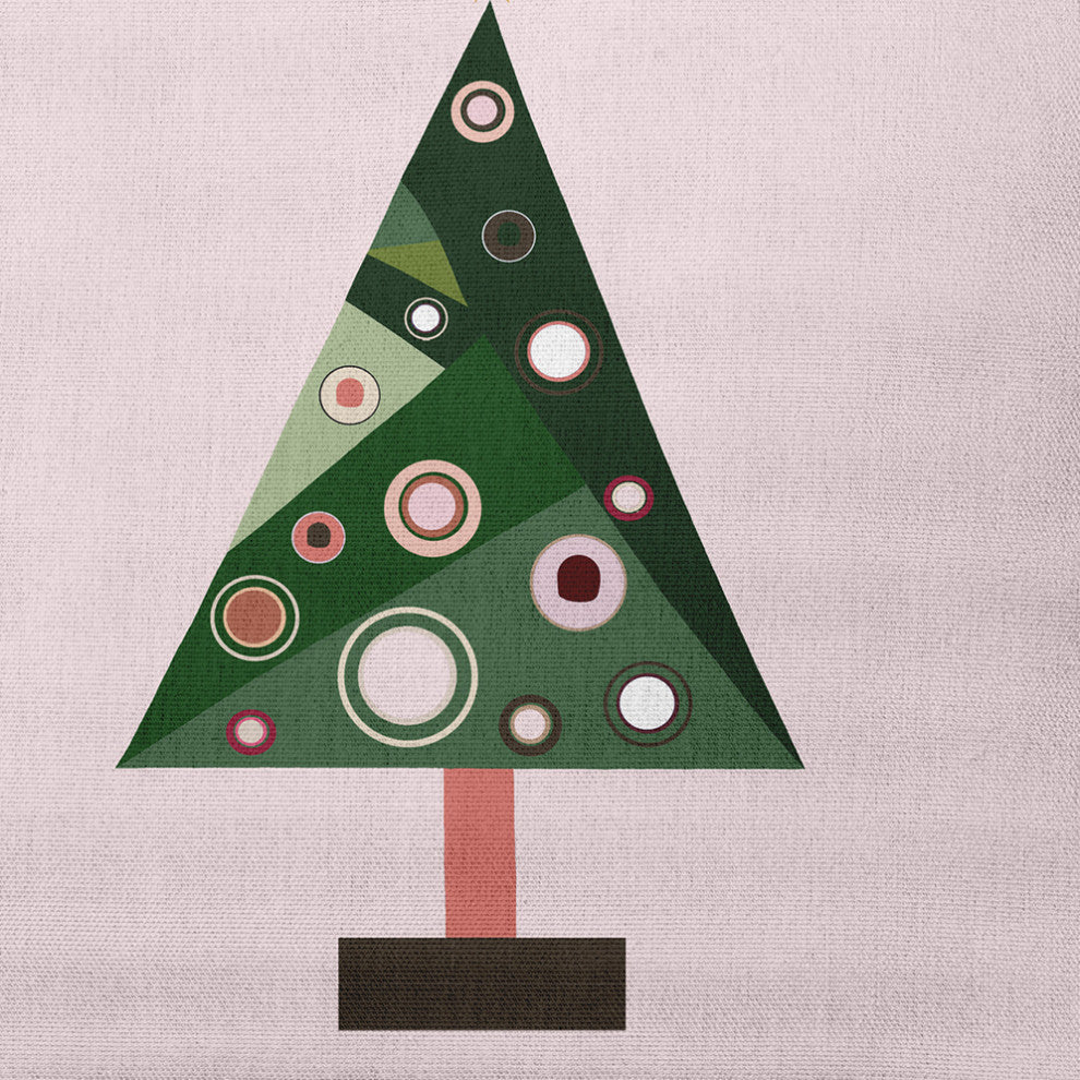 Crazy Christmas Decorative Throw Pillow, Pink, 18"x18"