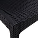 Leisuremod Weave Mace Indoor Outdoor Patio Chair, Set of 4, Black