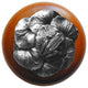 Leap-Frog Cherry Wood Knob, Antique-Style Pewter