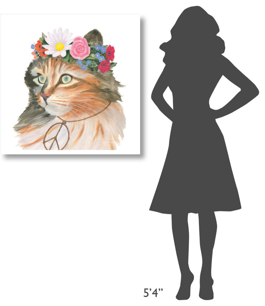 "Cattitude I" Digital Paper Print by Myles Sullivan, 32"x32"