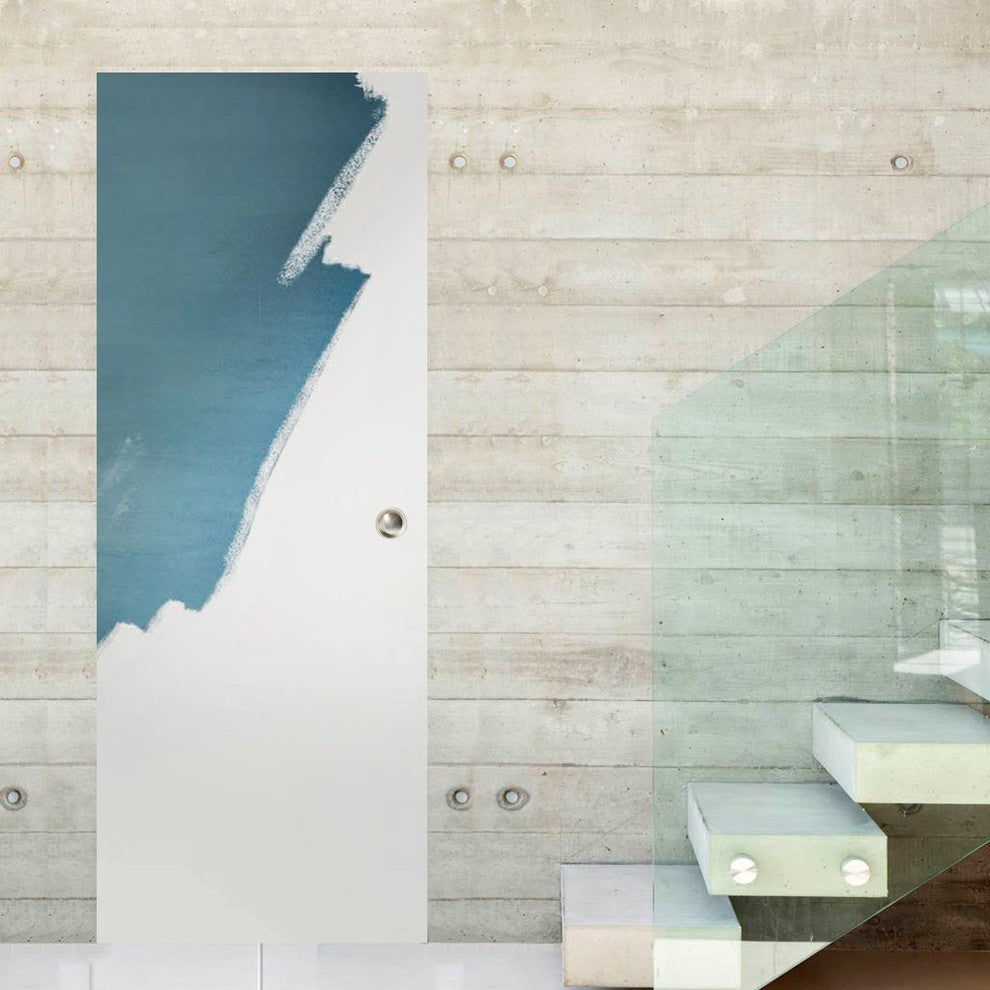 Pre-Hung Modern Interior Door 24 x 80 & Hardware | Planum 0010 Paintable