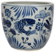 Blue And White Porcelain Planter Fish Lotus Motif