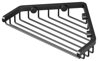 Corner Shower Basket, Matte Black, 7"