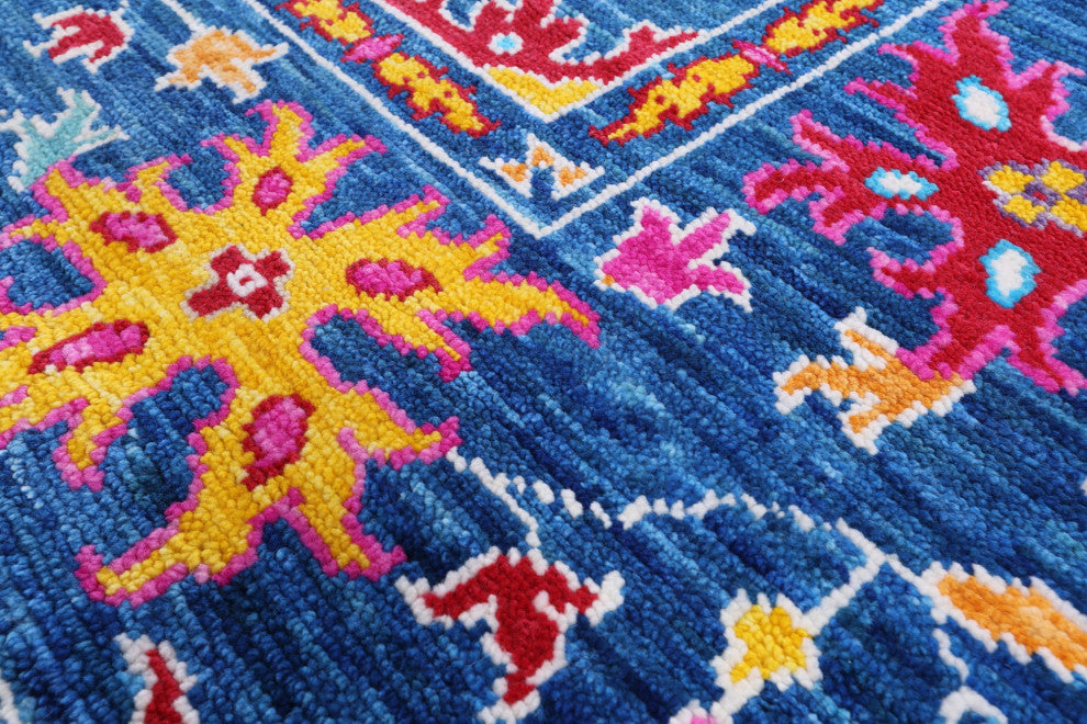 9' 0" X 12' 2" Hand-Knotted Turkish Oushak Wool Rug - Q14938