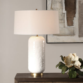 Uttermost Iona White Glaze Table Lamp