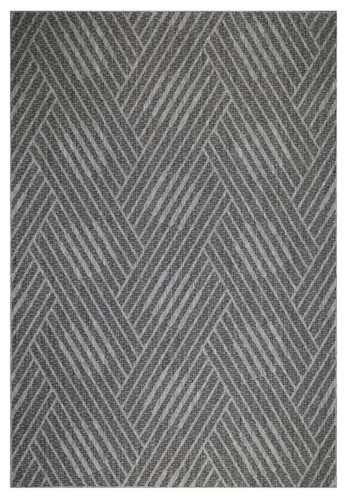 Maryland Abbel Indoor/Outdoor Area Rug, Gray, 2' x 3', Geometric