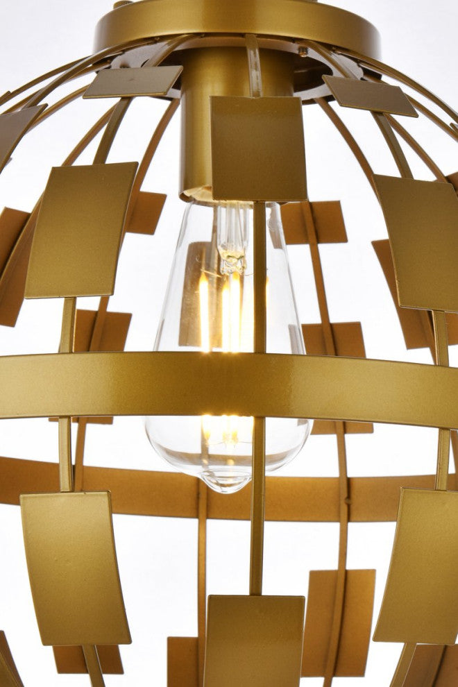 Louie 1-Light Pendant, Brass