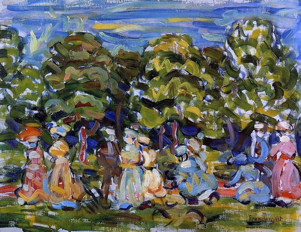 Maurice Prendergast Summer in the Park, 21"x28" Wall Decal