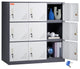 Metal Locker Cabinet 9 Compartment Steel Office School Gym Organize Storage, Gray