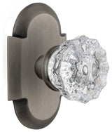 Double Cottage Plate With Crystal Knob, Antique Pewter