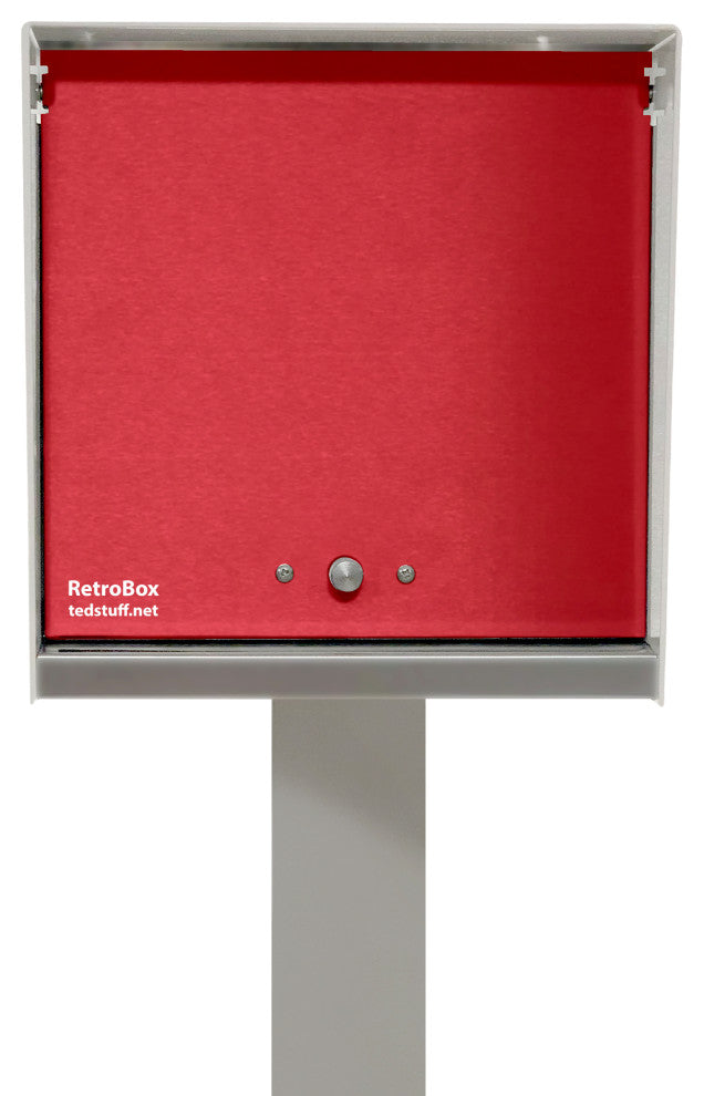 The RetroBox with Locking doors. Modern Pole Mounted Mailbox, Pole not included.