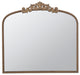 Benzara BM286408 Wall Mirror, Gold Curved Arched Metal Frame, Baroque Design