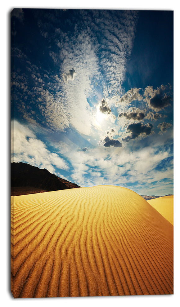 Sahara Desert under Clouds, Oversized Landscape Canvas Art, 16"x32"