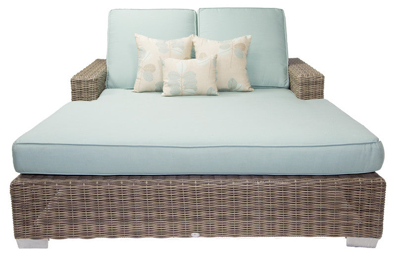 Palisades Double Chaise, Canvas Antique Beige
