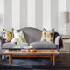 Vertical Stripe Bold Peel and Stick Vinyl Wallpaper , Gray, 24"w X 60"h