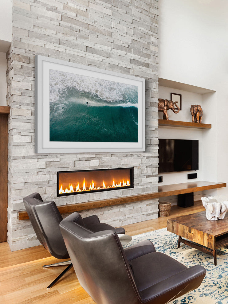 "Catch That Wave" Framed Print by Karolis Janulis