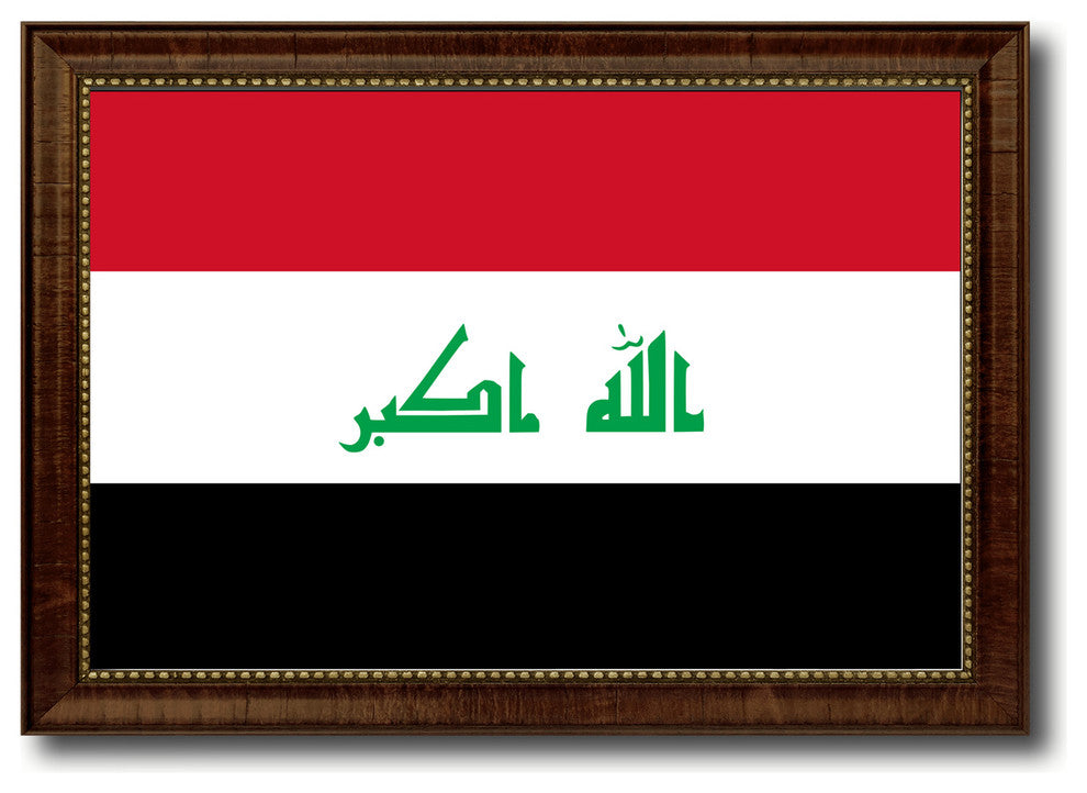 Iraq Country Flag Canvas Print, 21"x30"