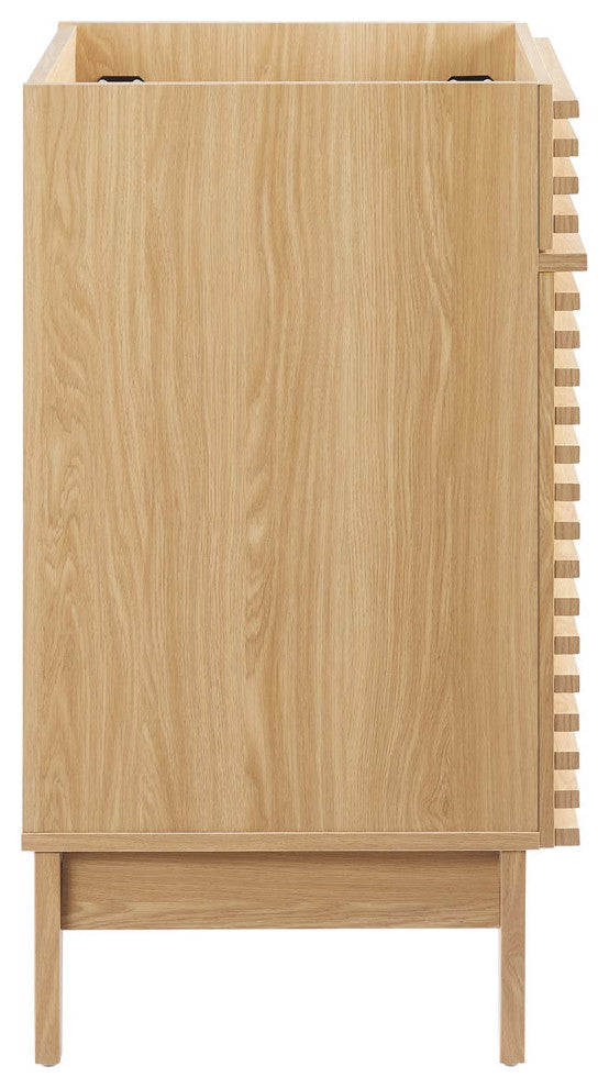 Render Bathroom Vanity Cabinet, Sink Basin Not Included, Oak
