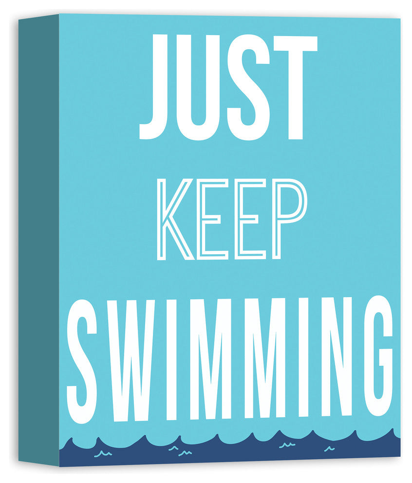 Just Keep Swimming 11x14 Canvas Wall Art