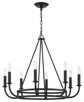 Bailey 8-Light 22" Chandelier, Matte Black