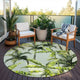 Indoor/Outdoor Tropics TC10 Aloe Machine Washable 8' x 8' Round Rug