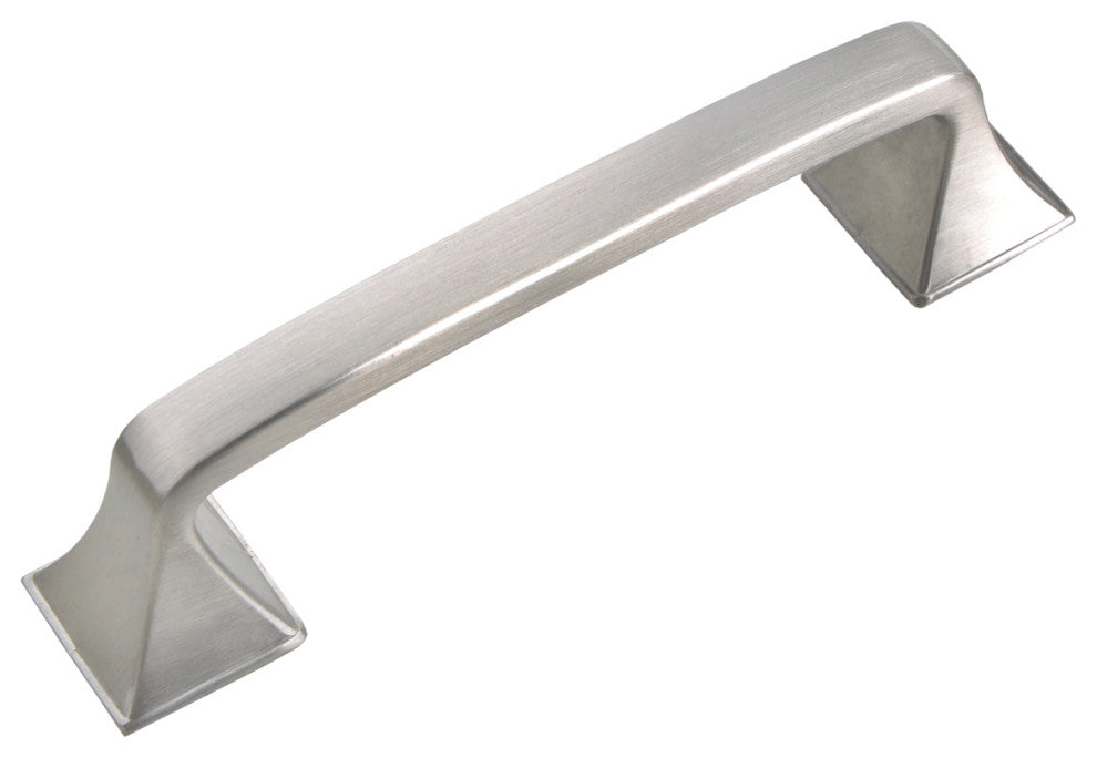 Utopia Alley Brax Cabinet Pull, 4" Center to Center, Brushed Nickel, 10 Pack