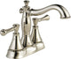 Delta Cassidy 2-Handle Centerset Bathroom Faucet - Metal Pop-Up, Polished Nickel