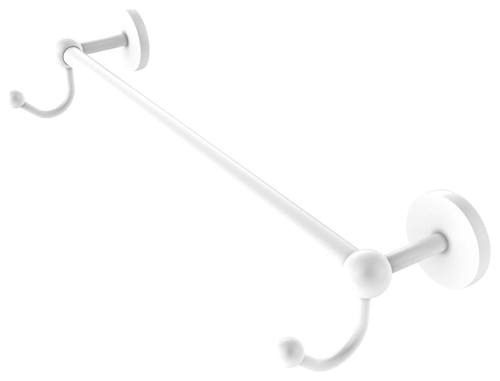 Prestige Skyline 36" Towel Bar with Integrated Hooks, Matte White