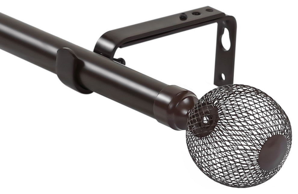 1" Columbia Adjustable Curtain Rod, Bronze, 84"-120"