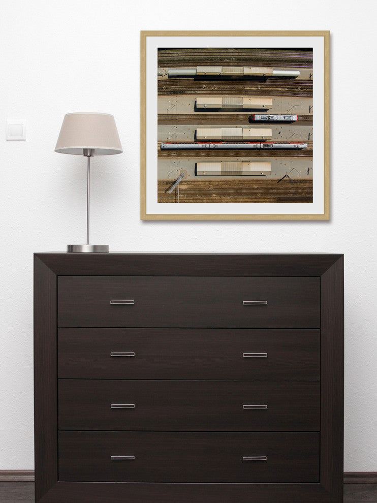 "Trains" Framed Print by Karolis Janulis