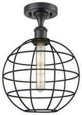 Lake Placid 1 10" Semi-Flush Mount Matte Black