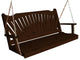 Cedar Fanback Porch Swing, Walnut Stain, 6 Foot