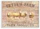 Sheep Illustration Betsy's Farm Sheep Planked Look Wall Plaque Art, 13"x19"