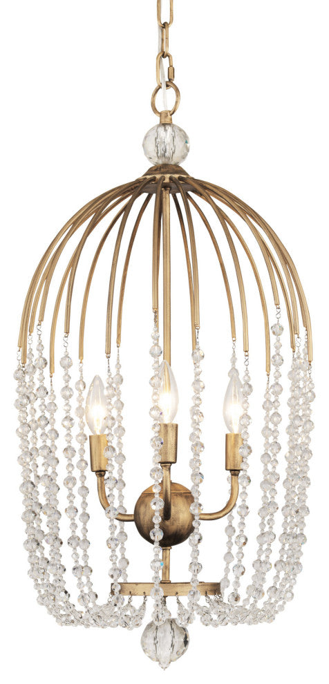 Varaluz 343F03 Voliere 3 Light 15"W Taper Candle Pendant - Matte Black