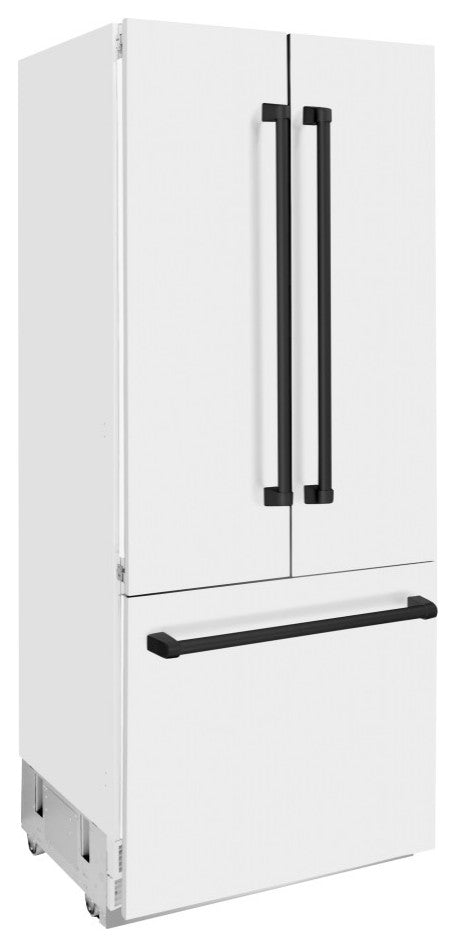 ZLINE Refrigerator With Internal Water, White Matte RBIV-WM-36-MB