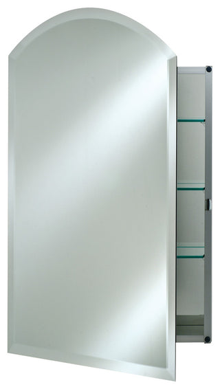 Arch Top Frameless Medicine Cabinets, 24"x35", Right Hinge