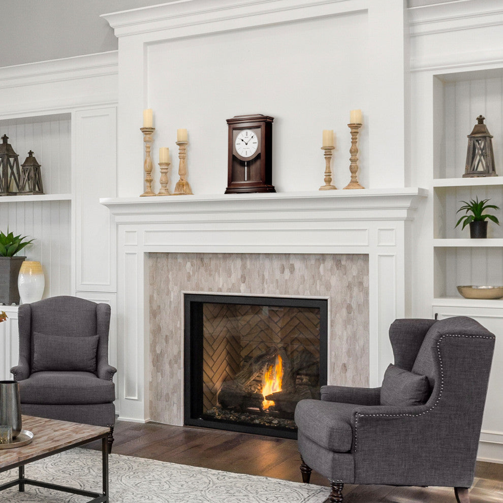 Seiko Clocks, Dark Brown Clock With Chime and Pendulum