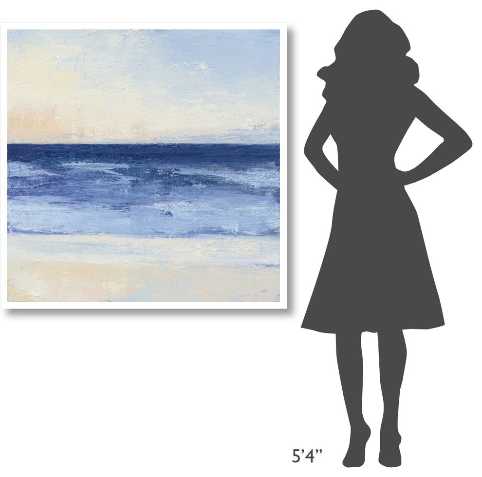 "True Blue Ocean II" Digital Paper Print by Julia Purinton, 42"x42"