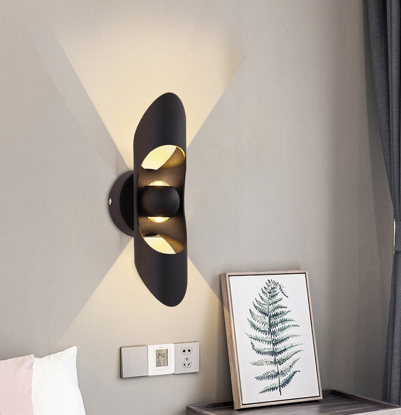 Creative LED Wall Lamp in the Futuristic Style, for Living Room, Bedroom, Black, Neutral Light