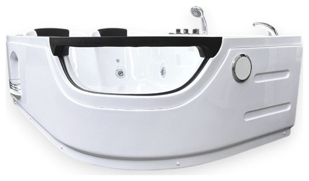 Hot Tub White 71"x47" With Heater and Double Pump 2 Persons, Luna