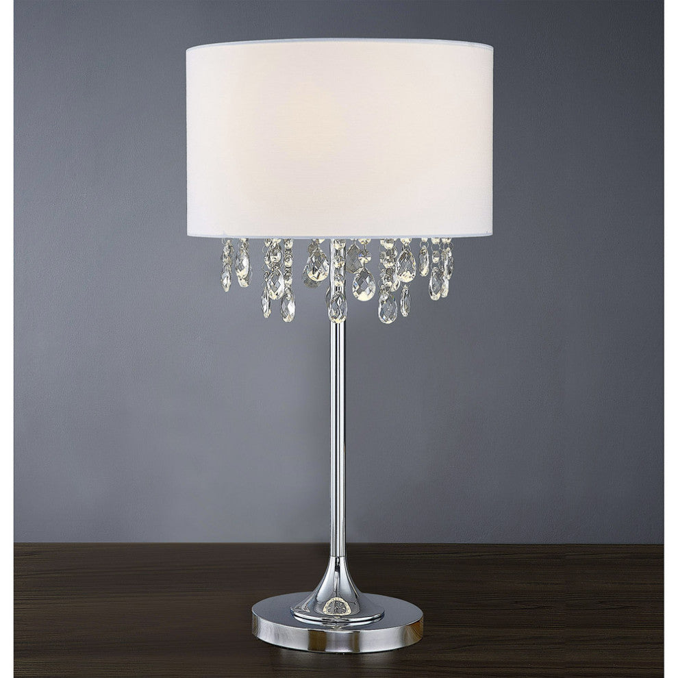 FLORENCE  27"H Crystal Pendants Table Lamp