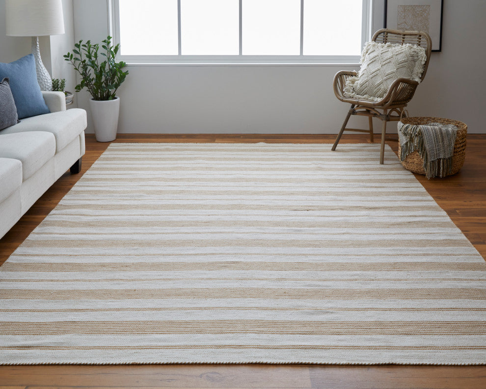 Weave & Wander Granberg Eco-Friendly PET Rug, Camel, 5' X 8'